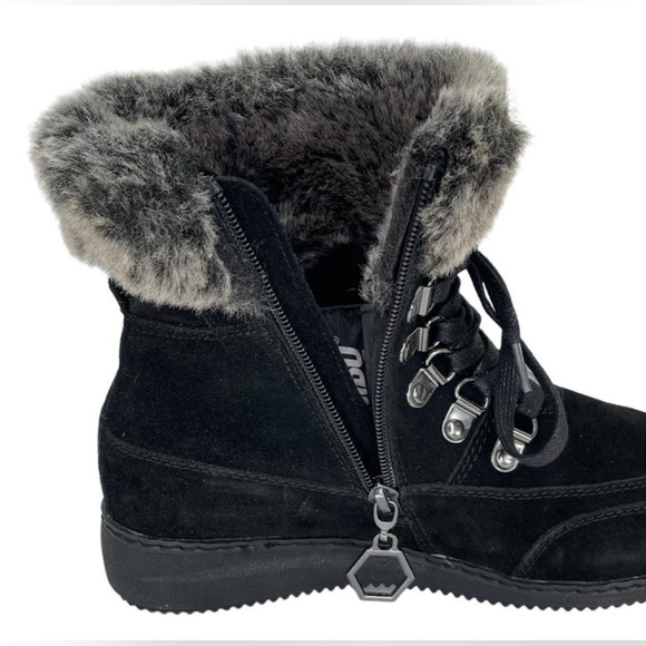 NIB Khombu Farros Black Leather Ankle Boot - Sz 7 - Picture 4 of 14